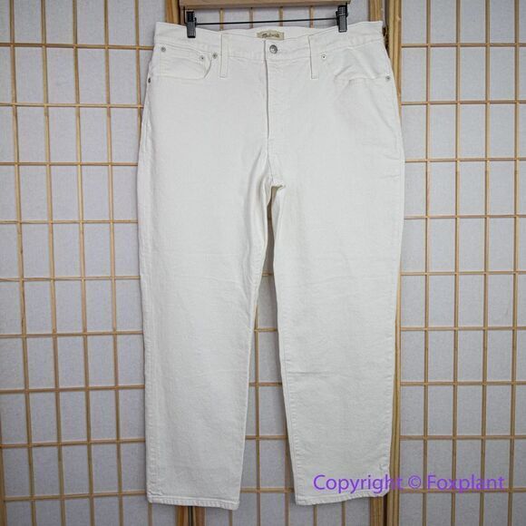 NEW Madewell‎ Mid-Rise Perfect Vintage Straight Jean in Tile White, 33 - Picture 2 of 16